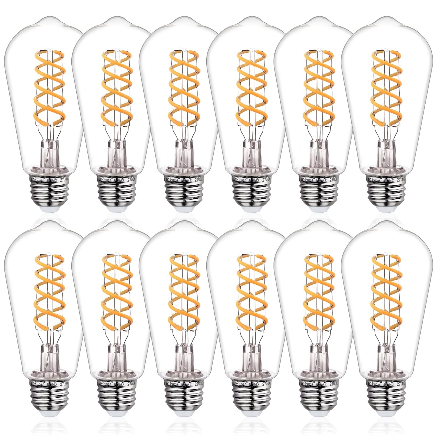 ST19/ST58 LED Edison Bulbs, Warm White 2700K Vintage Light Bulbs, E... Fast Ship