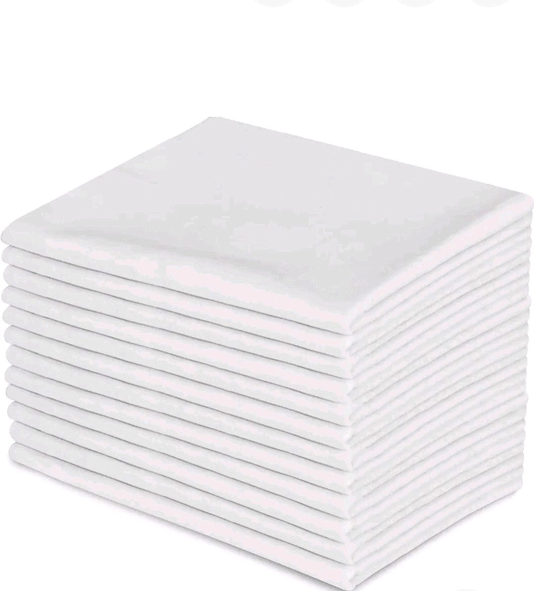 1 DOZEN. 54"x86", White Twin Flat  Sheets 180 Thread Count Hotels, BULK LOT