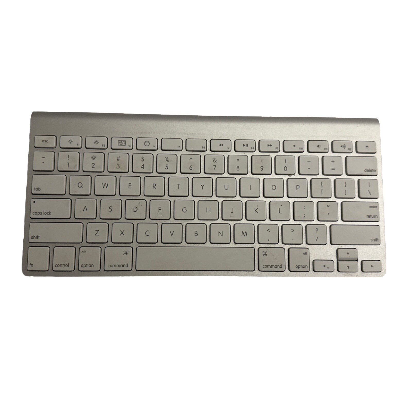 ORIGINAL GENUINE Apple A1314 Wireless Keyboard White Keys Aluminum Metal TESTED
