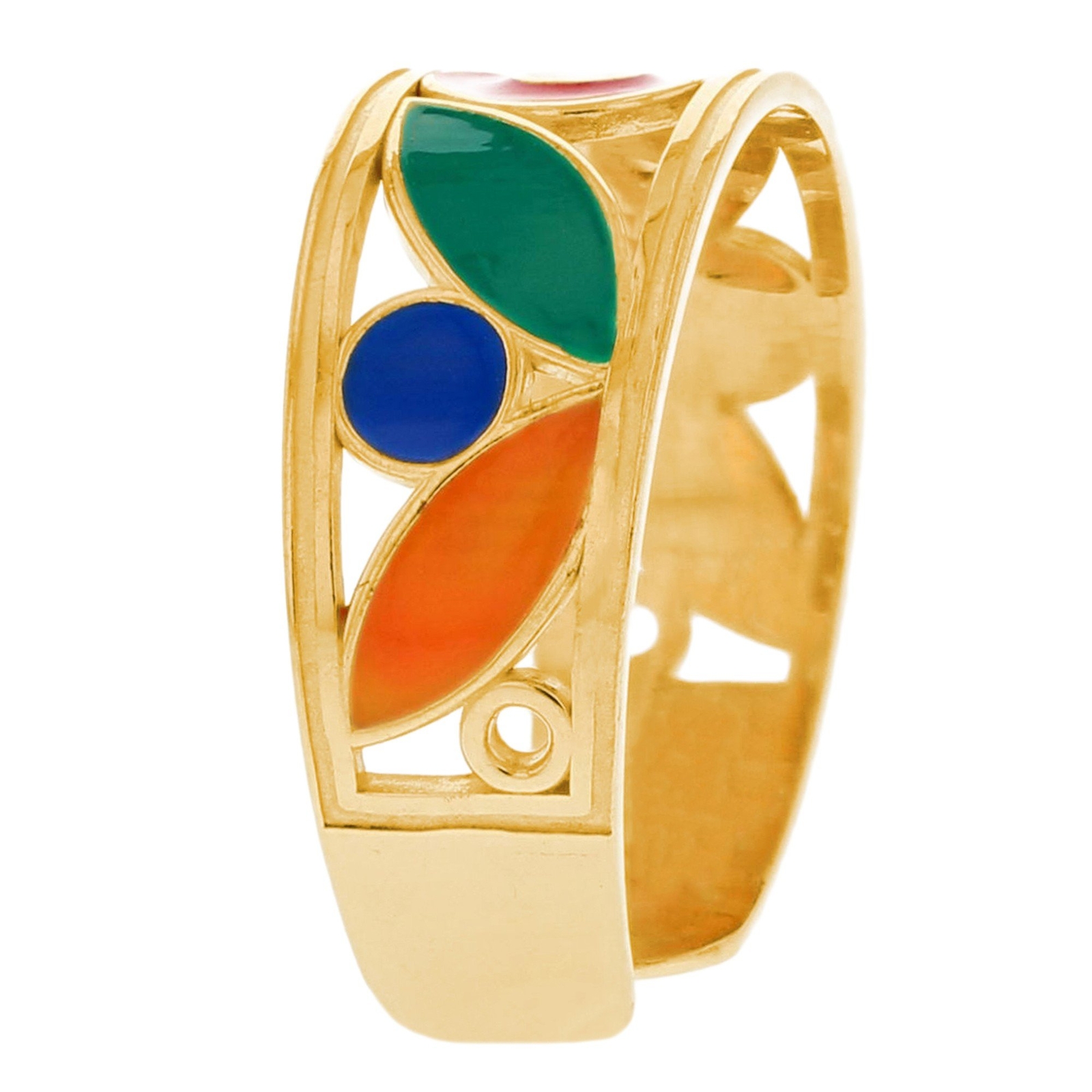 10k or 14k Solid Gold Enamel Toe Ring
