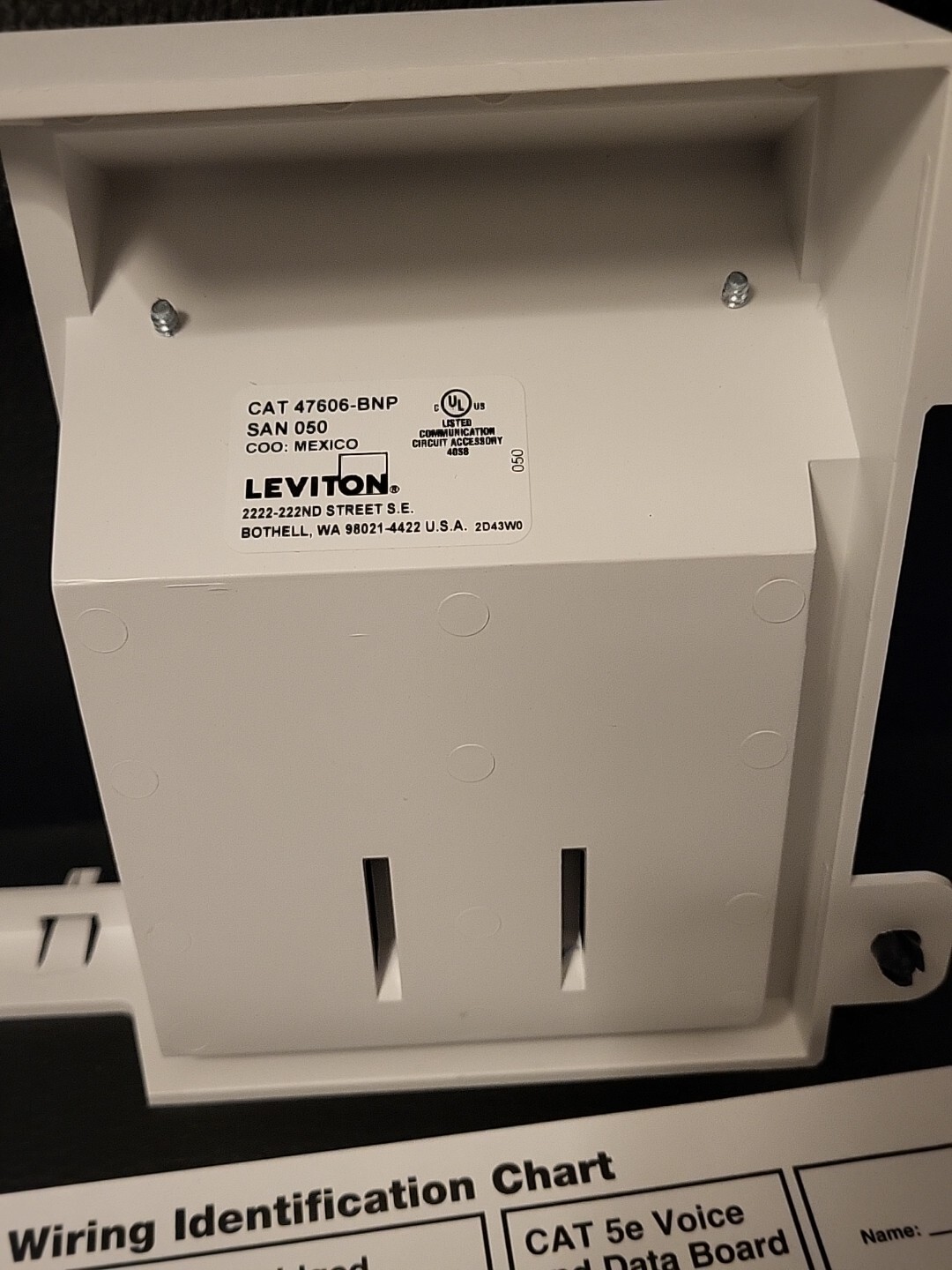 LEVITON 47606-BNP BASIC HOME NETWORKING PLUS PANEL 2GHZ DISTRIBUTION MODULE
