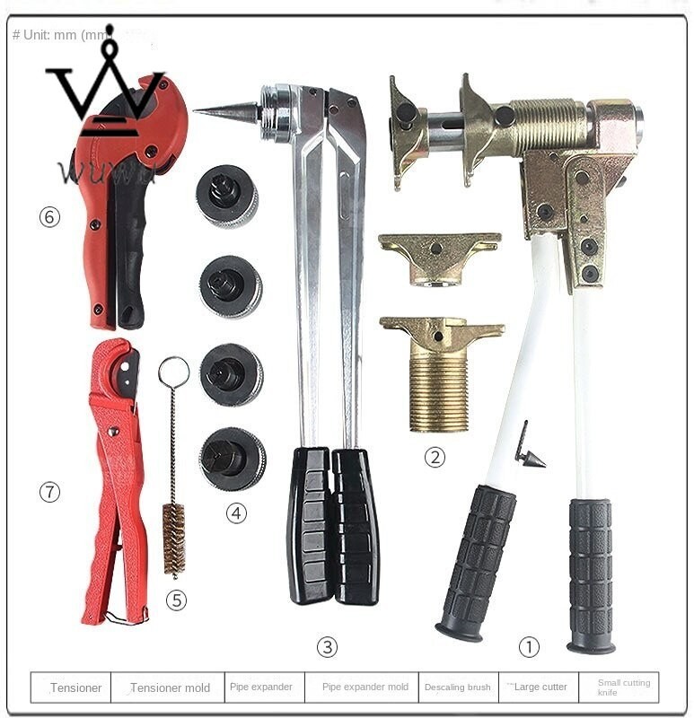 PEX-1632 Ground Heating Pipe Crimping Tensioner Slide Clamp Pipe Expanding Tool
