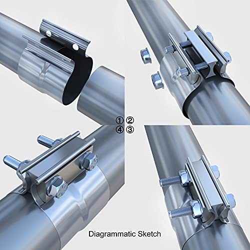 Lap Joint Exhaust Band Clamp Preformed Aluminized Steel (Pack) 4" 2