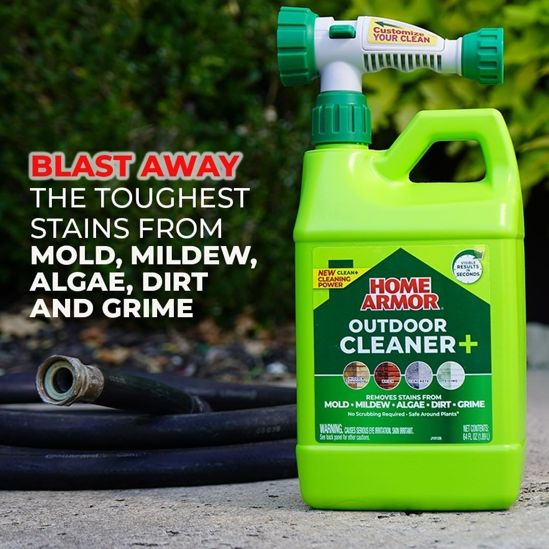 Versatile 64 oz Outdoor Cleaner+ - Quick & Easy Stain Removal For All Surfaces