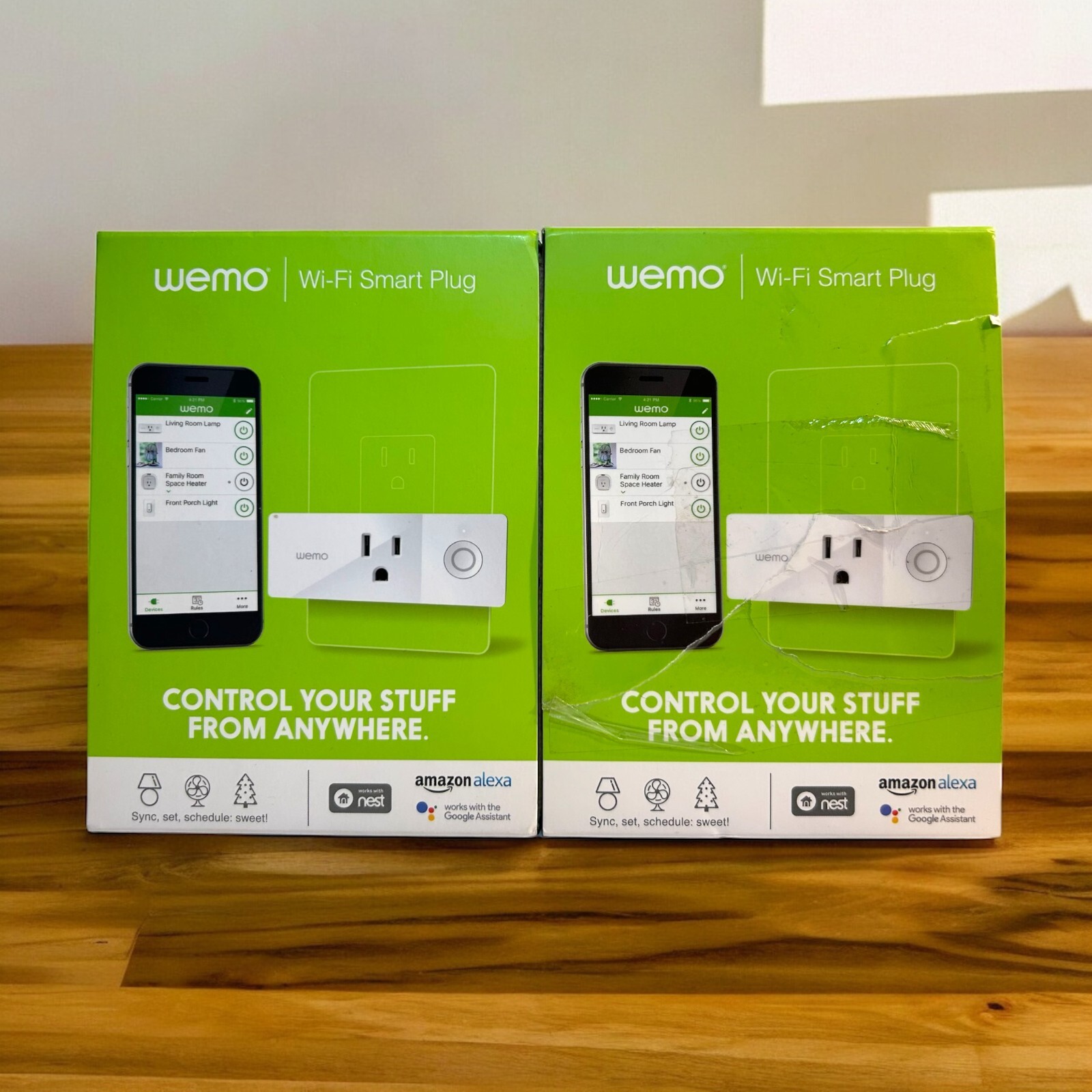 2 Wemo Mini WiFi Smart Plug Enabled Alexa Google Assistant