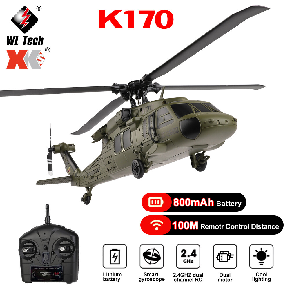 Wltoys K170 UH-60L Black Hawk 4CH 6-Axis Gyro Aircraft RC RTF Helicopter