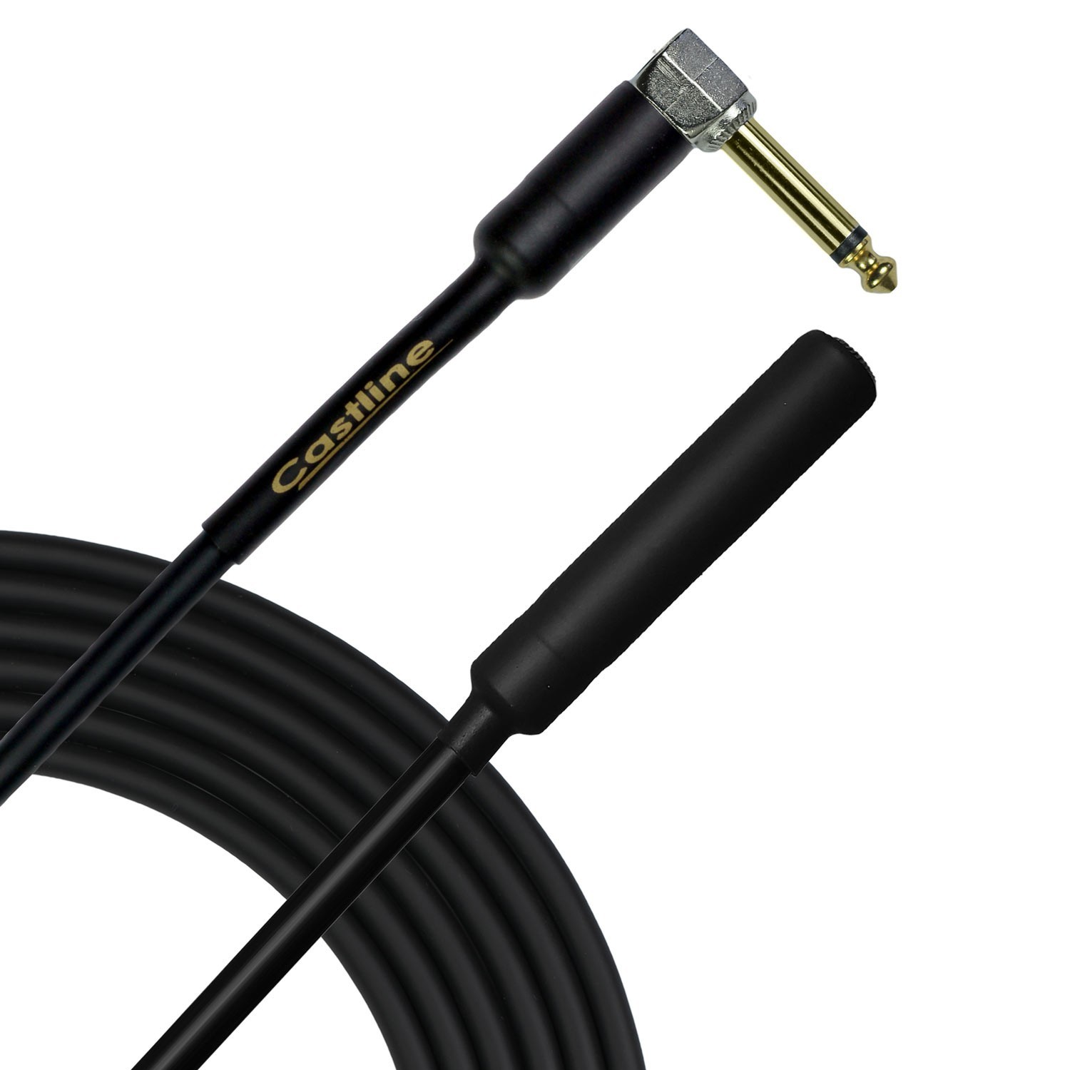 Castline Gold 1/4 TS Right 1/4 TS Female Guitar Unbalanced Cable Mogami 2524