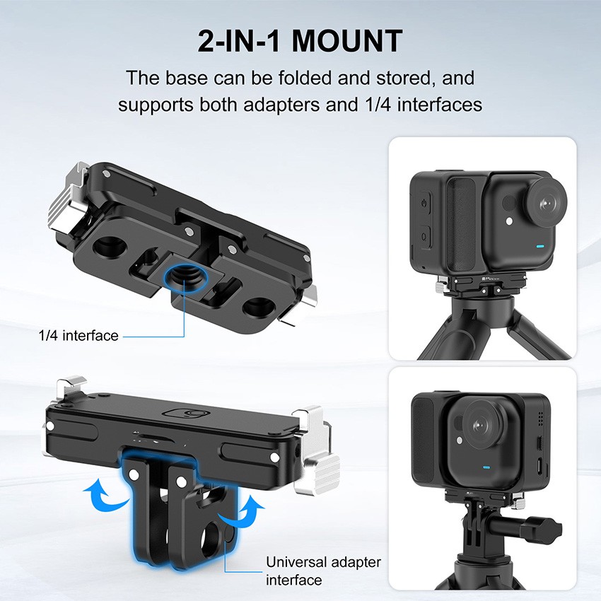 Action Cameras Mount Magnetic Quick-Release Mount for Insta360 GO Ultra
