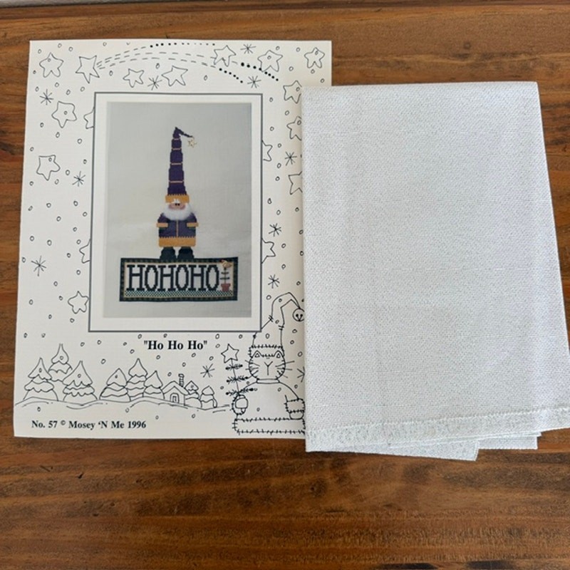 Mosey 'N Me "Ho Ho Ho" Santa Counted Cross Stitch Pattern