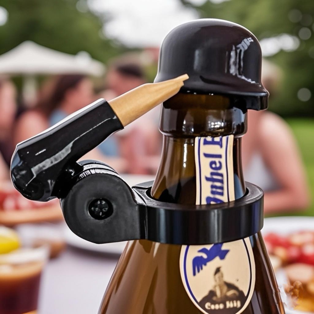 New Soldier Salute Beer Bottle Helmet - Military Theme Bottle Cover Gift