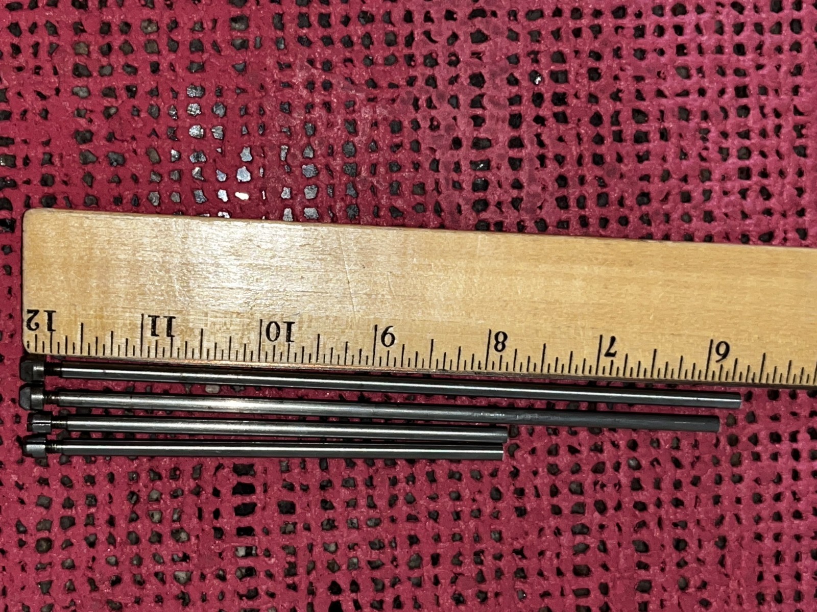 4-STARRETT DEPTH MICROMETER RODS. 5/32" DIAMETER