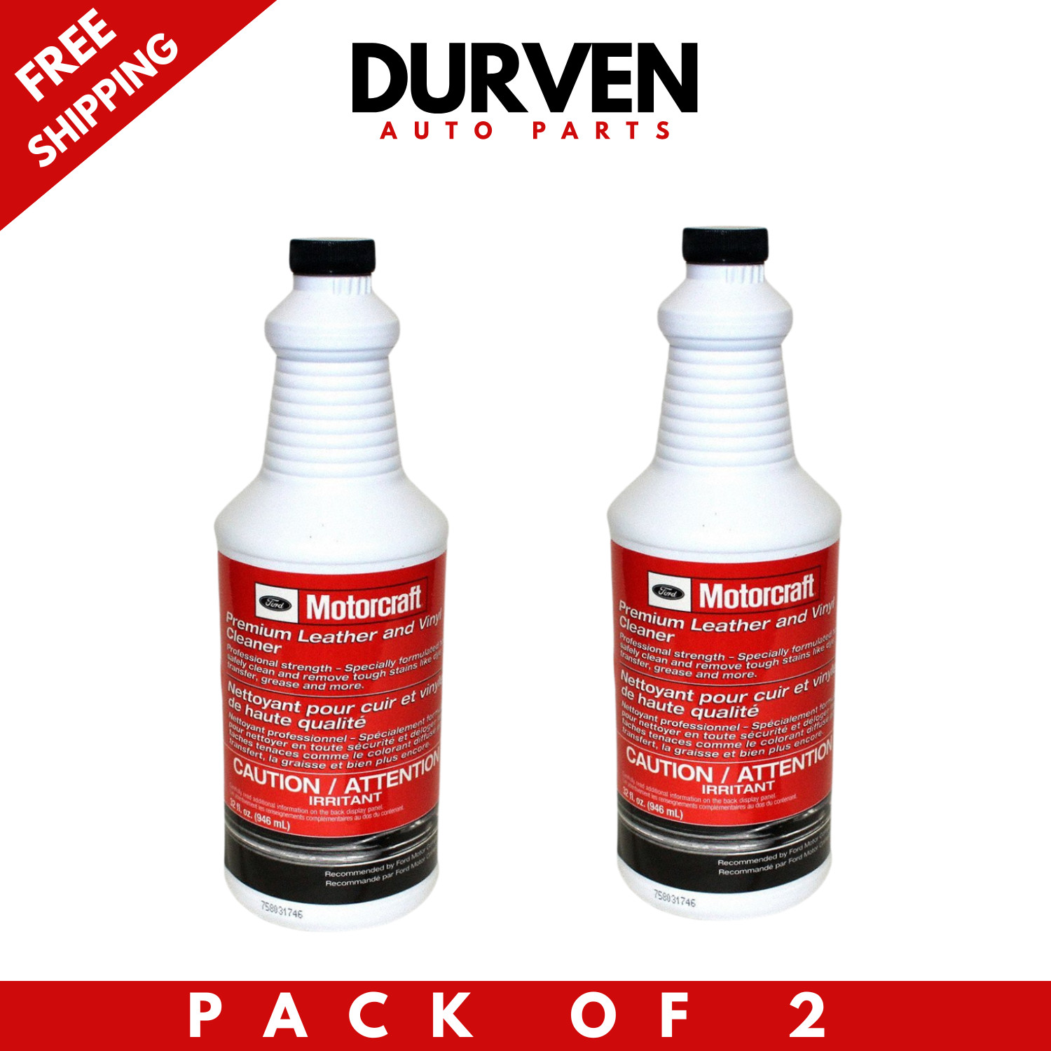Motorcraft ZC-56 Premium Leather & Vinyl Cleaner 32oz (Pack of 2)