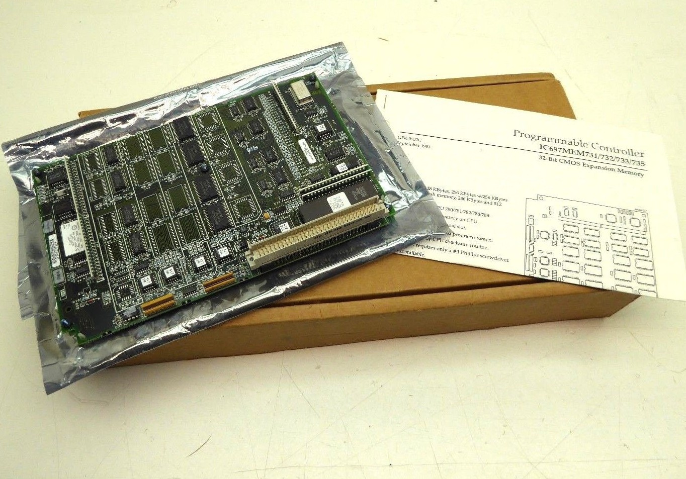 GE Fanuc IC697MEM733 Expansion Ram 256K Bytes CMOS 32 Bit NEW IN BOX