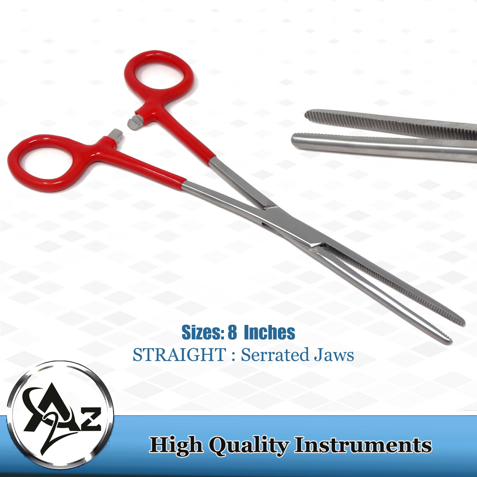 PVC Grip Hemostat Clamp Artery Toothed Forcep Surgical Veterinary Locking Pliers