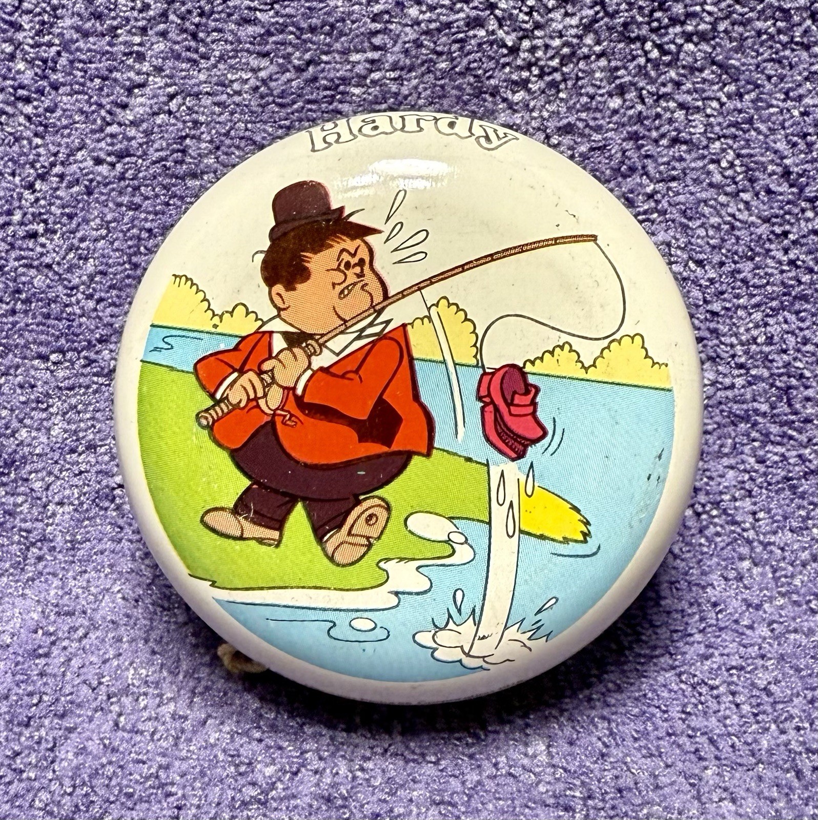 Vintage Laurel and Hardy Yo-Yo (Oliver) Hardy (tin)