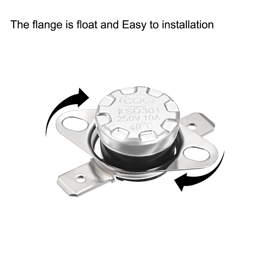 2Pack Temperature Control Switch Thermostat 40°C 10A Normally Open 6.3mm Pin