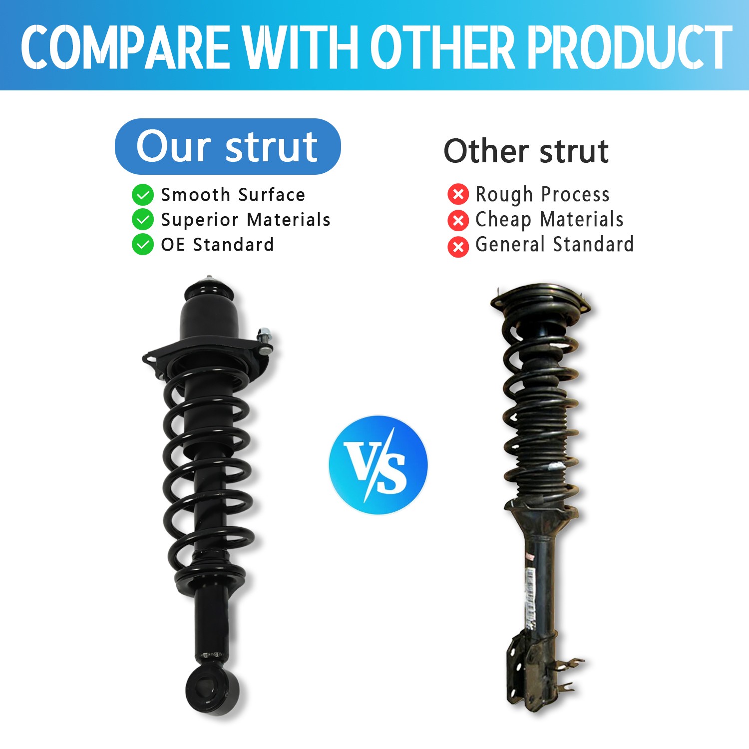 Rear Left+Right Shocks Absorbers Set For 2003-2008 Toyota corolla