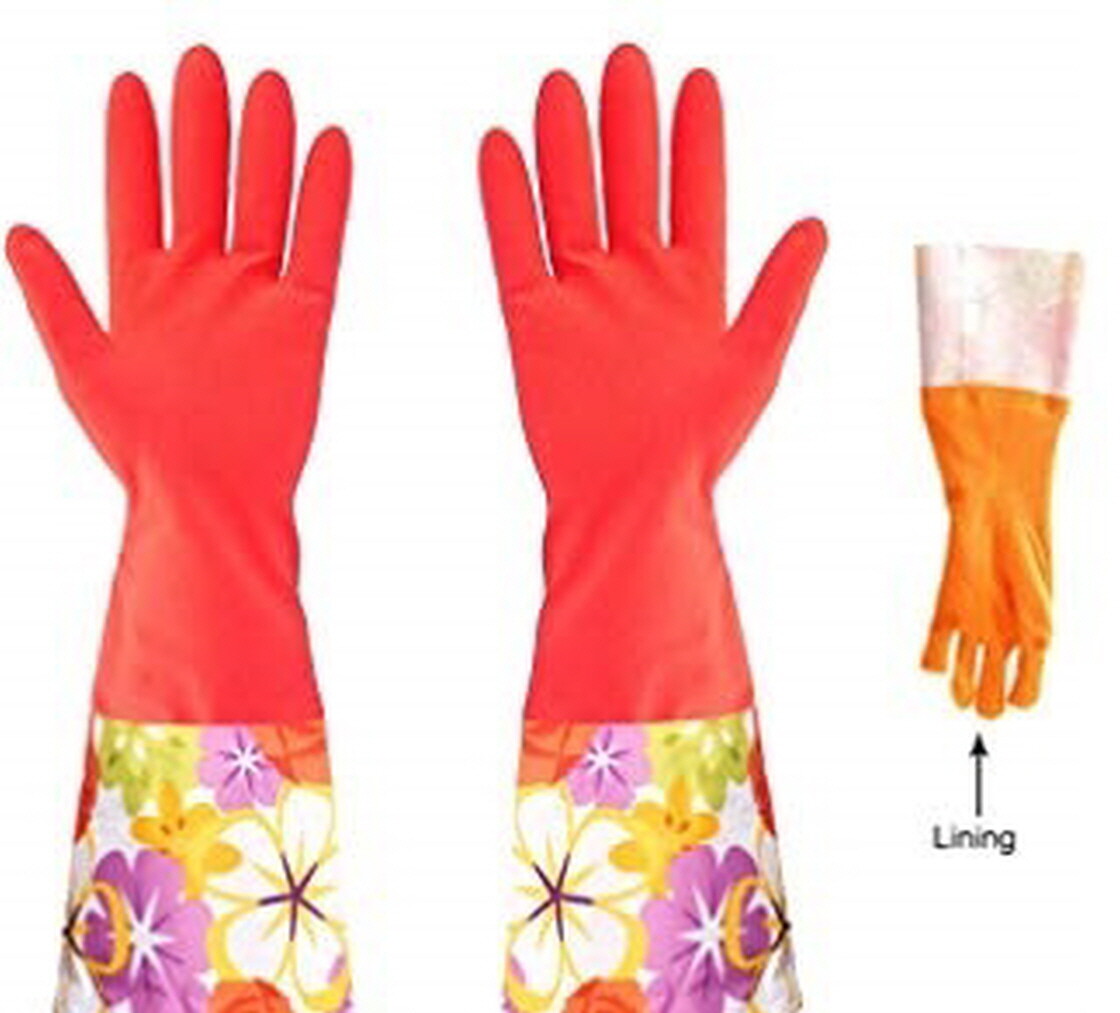Dish Wash Fleece Warmer Gloves Warm Household Kitchen Fleece Gloves