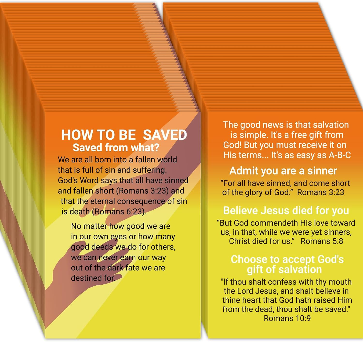 240pcs Gospel Tracts Romans Road Salvation Religious Christian Tract Serenity Pr