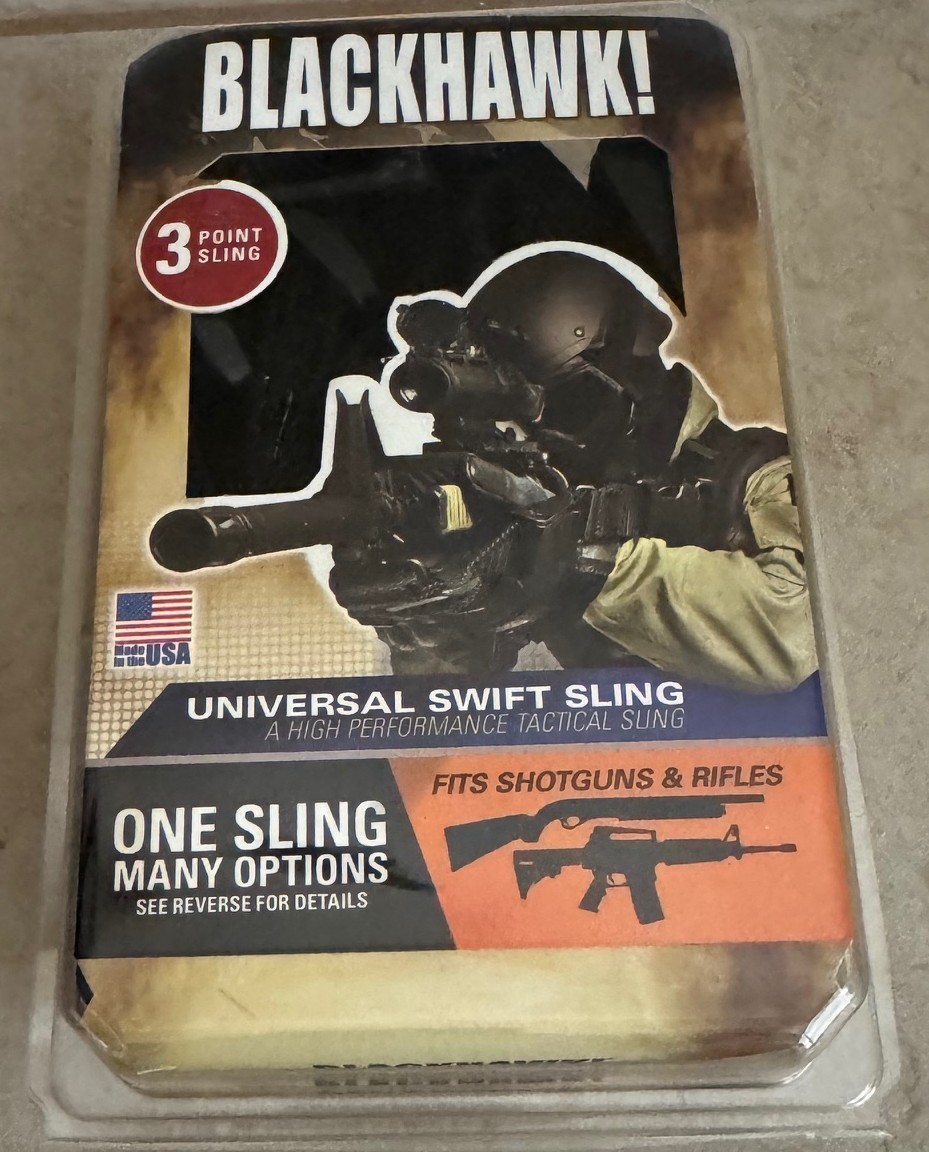 BLACKHAWK SWIFT 3-Point Tac Sling 60+ Configs Adjustable Cam Buckle Nylon Black