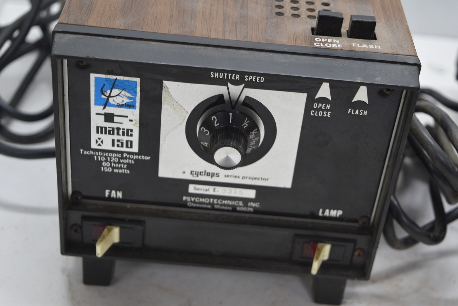 Cyclops T-Matic x 150 Tachistiscopic projector Pair Electronics Pyrotechnics Inc