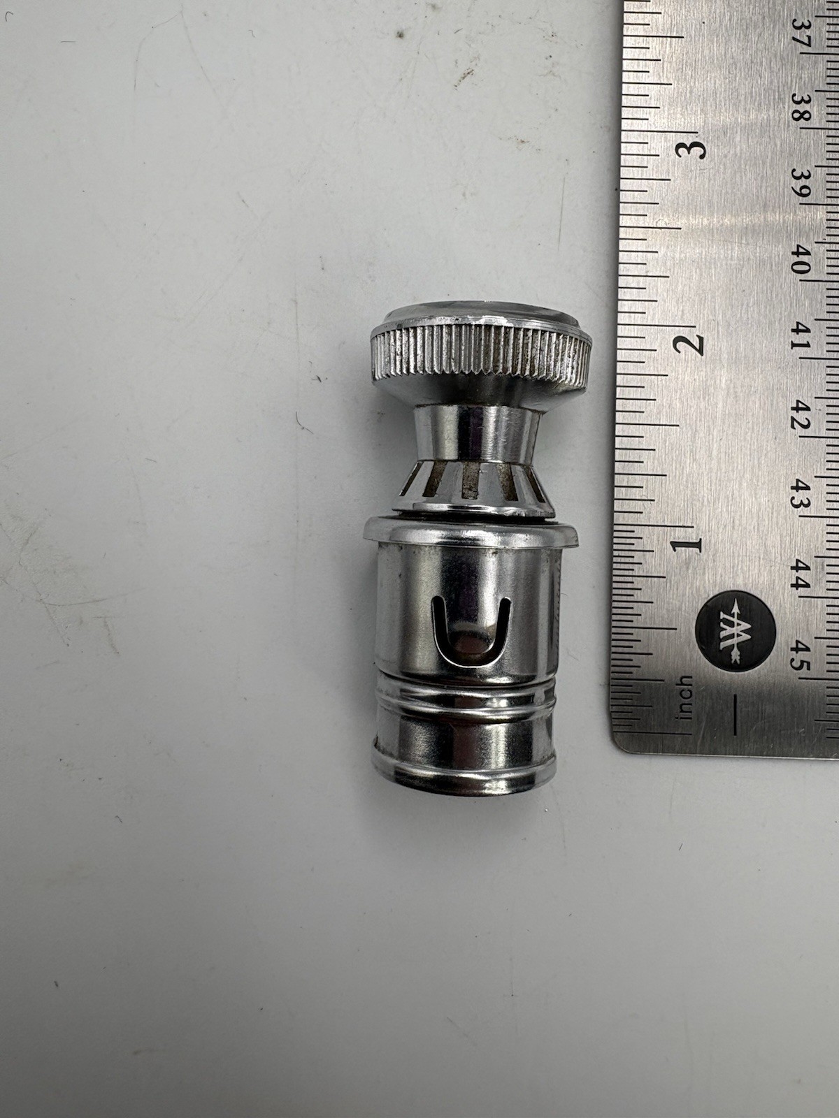 Vintage Car Dash Chrome Metal Lighter Cuno 12V Untested