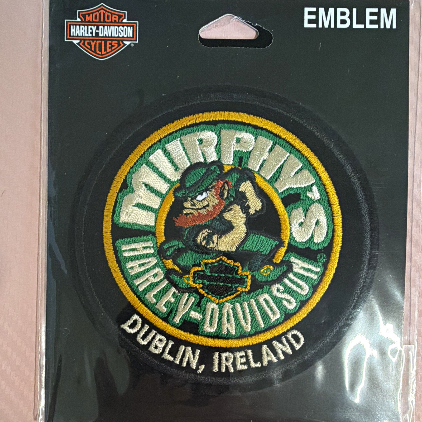 Harley-Davidson Murphy's Dublin Ireland Fighting Irish Emblem Patch