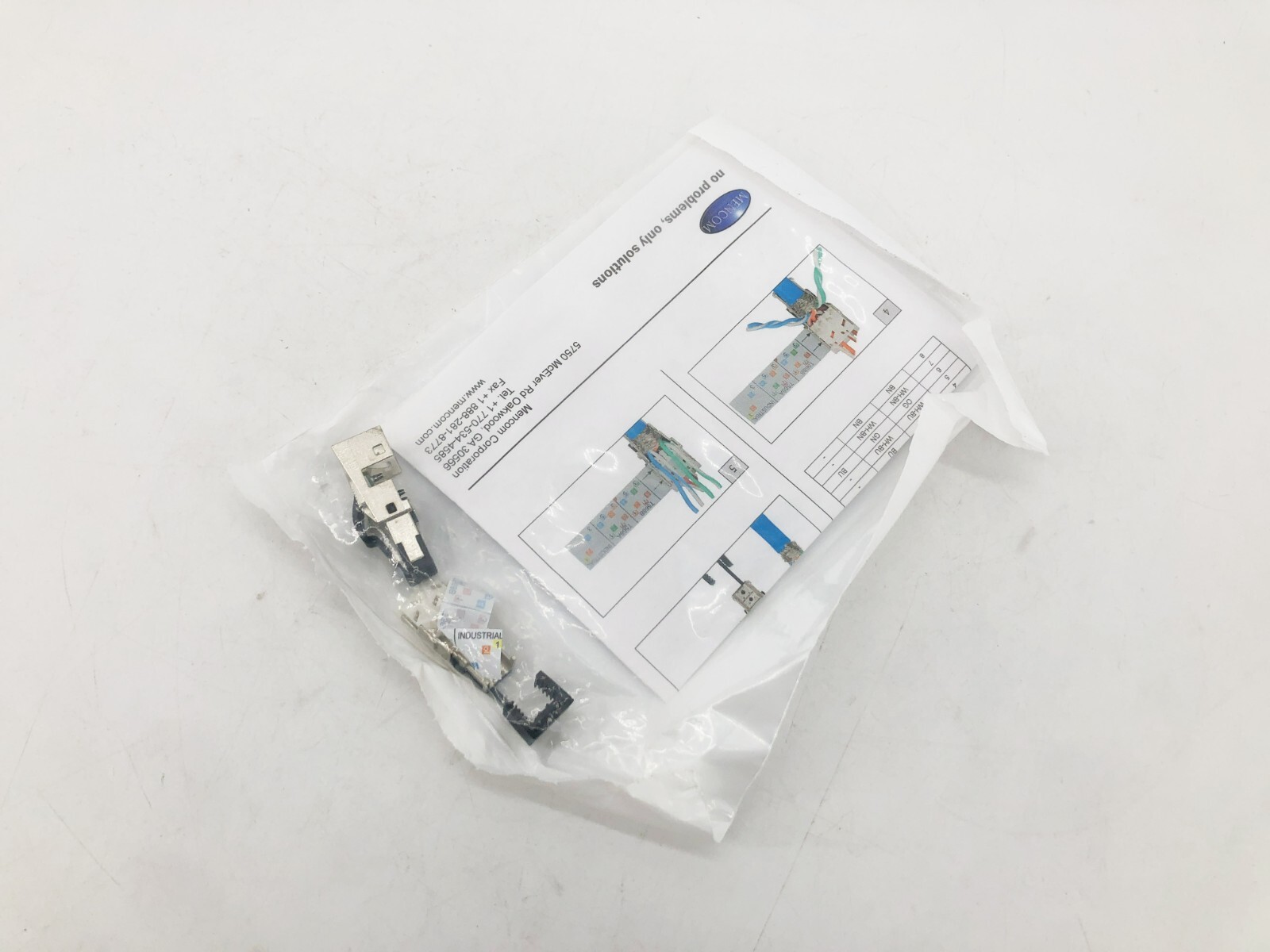 New Mencom RJ45-PN-FW Field Wireable Ethernet RJ45 Plug Male