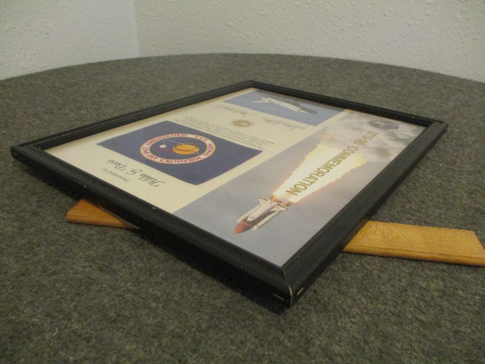 NASA SPACE SHUTTLE DISCOVERY STS-26 FLOWN FLAG CERTIFICATE "RETURN TO FLIGHT"
