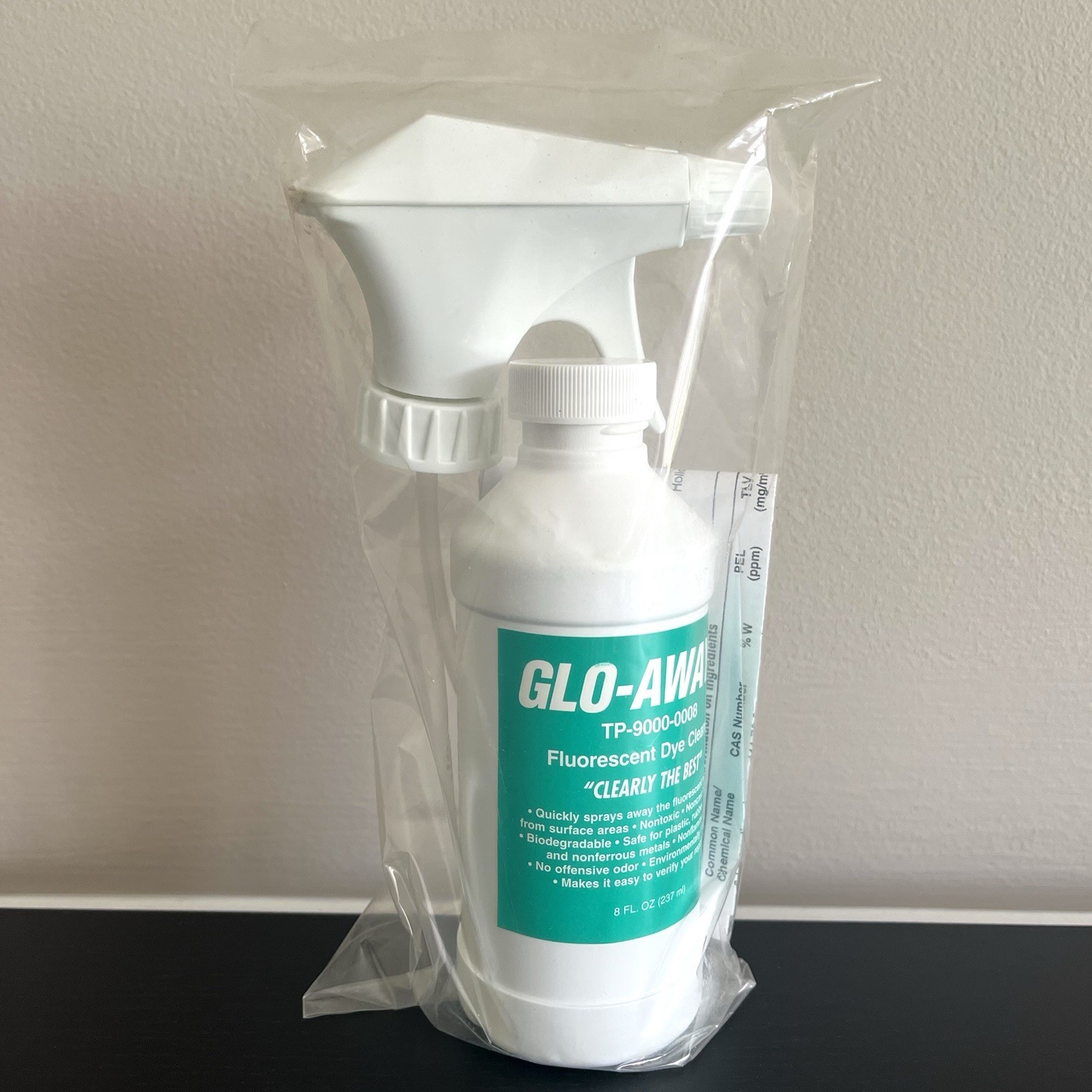 Tracer Products Glo Away TP90000008 Fluorescent Dye Cleaner 8oz Tracerline