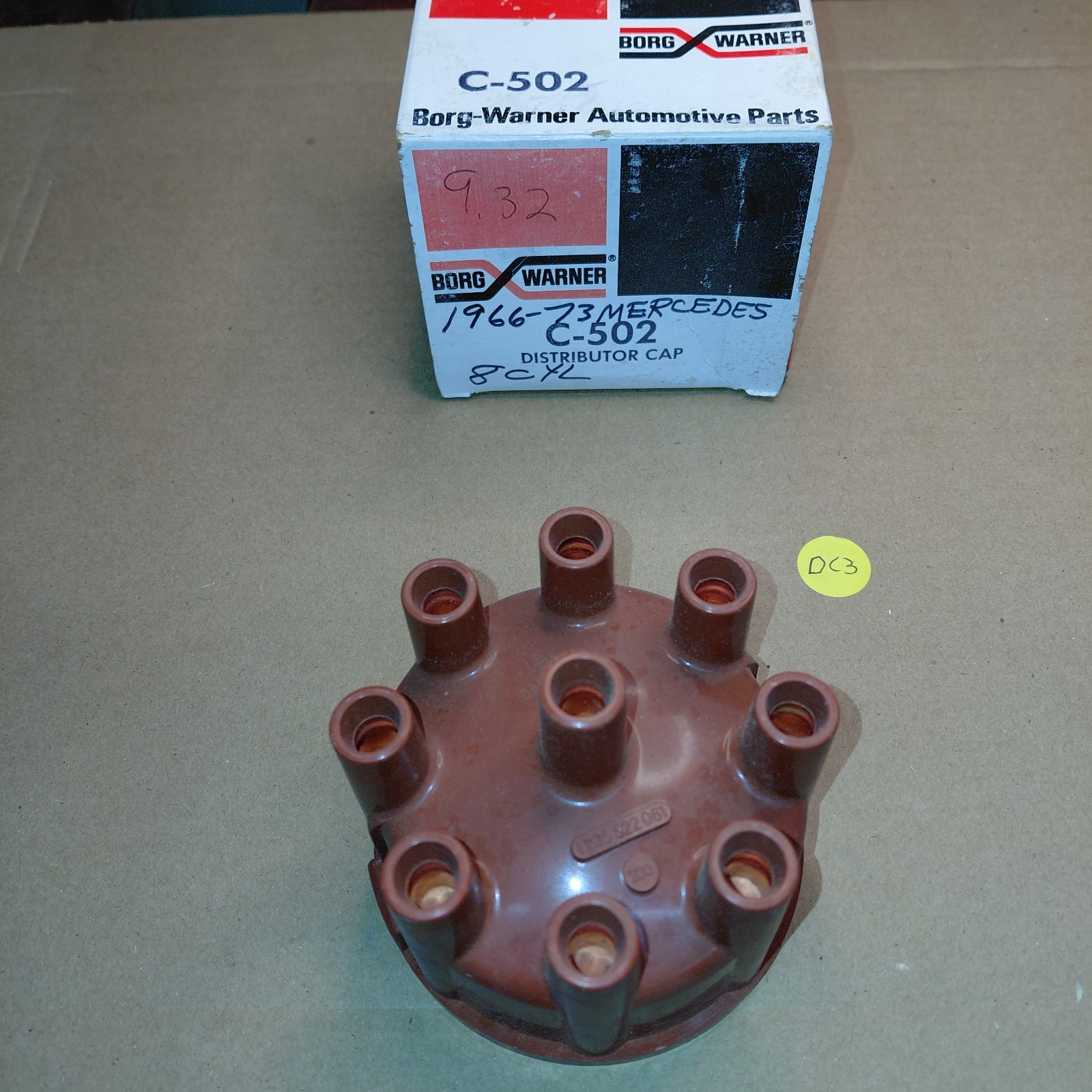 Borg Warner Distributor Cap C-502 Fits 1966-73 Mercedes