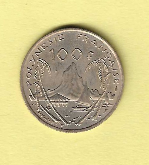 1976 French Polynesia 100 Francs EF-45