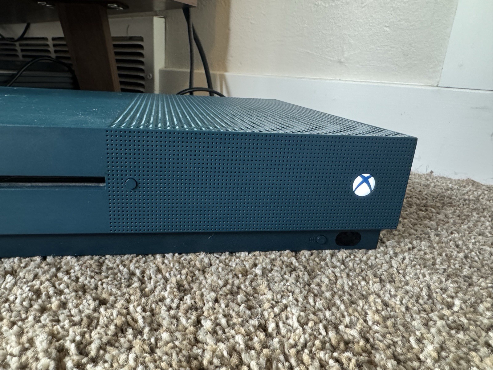 Microsoft Xbox One S Console Only And Power Cord Working Deep Blue Teal