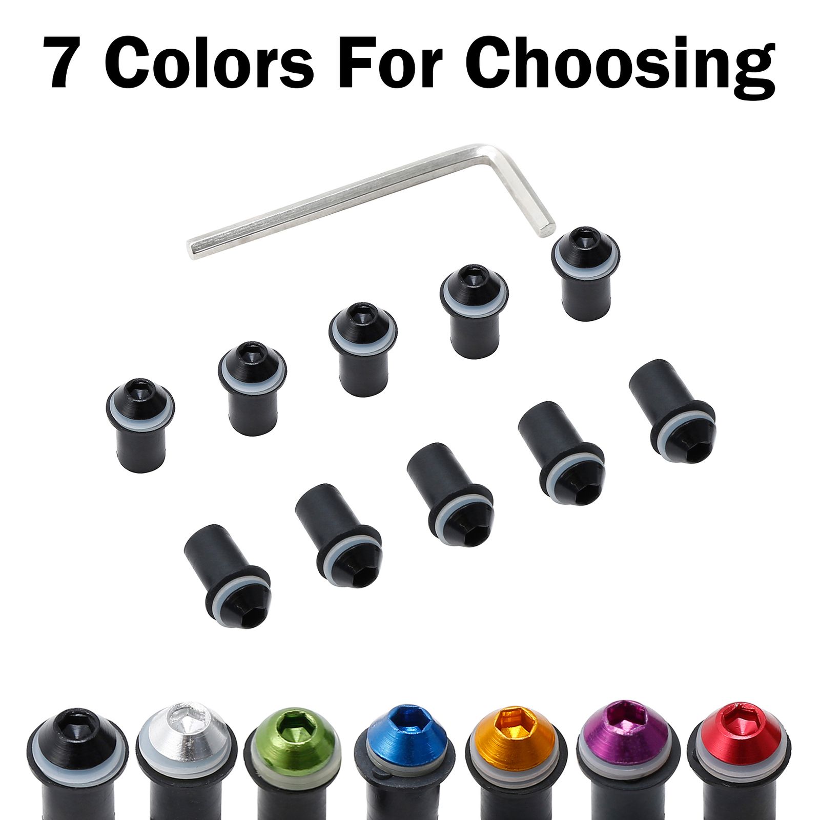 10PCS Windshield Bolts Screw Nut Fit For Honda Suzuki Kawasaki Yamaha BMW Harley