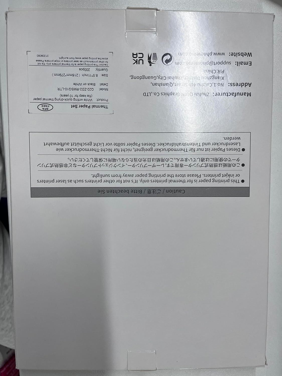 Advanced Thermal Printing Paper for MT800 Printer