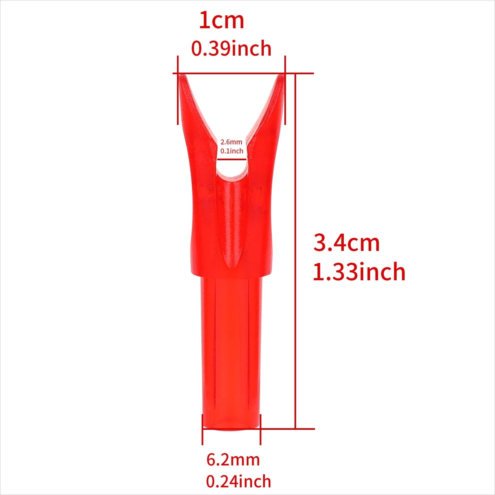 50 X Archery Arrow Nock Push-in Nock For ID 6.2mm Arrow Shaft Bow Hunting Target