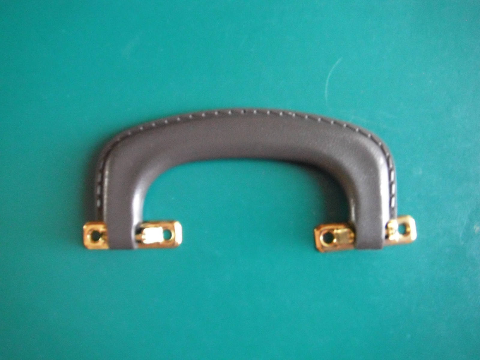 BROWN  Guitar case handle, plastic, brass brackets, w / rivets