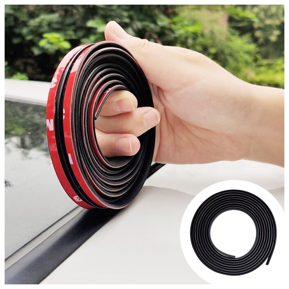 16.4Ft Car Weather Stripping T-Shape Cuttable Car Windshield Trim Sunroof Seal