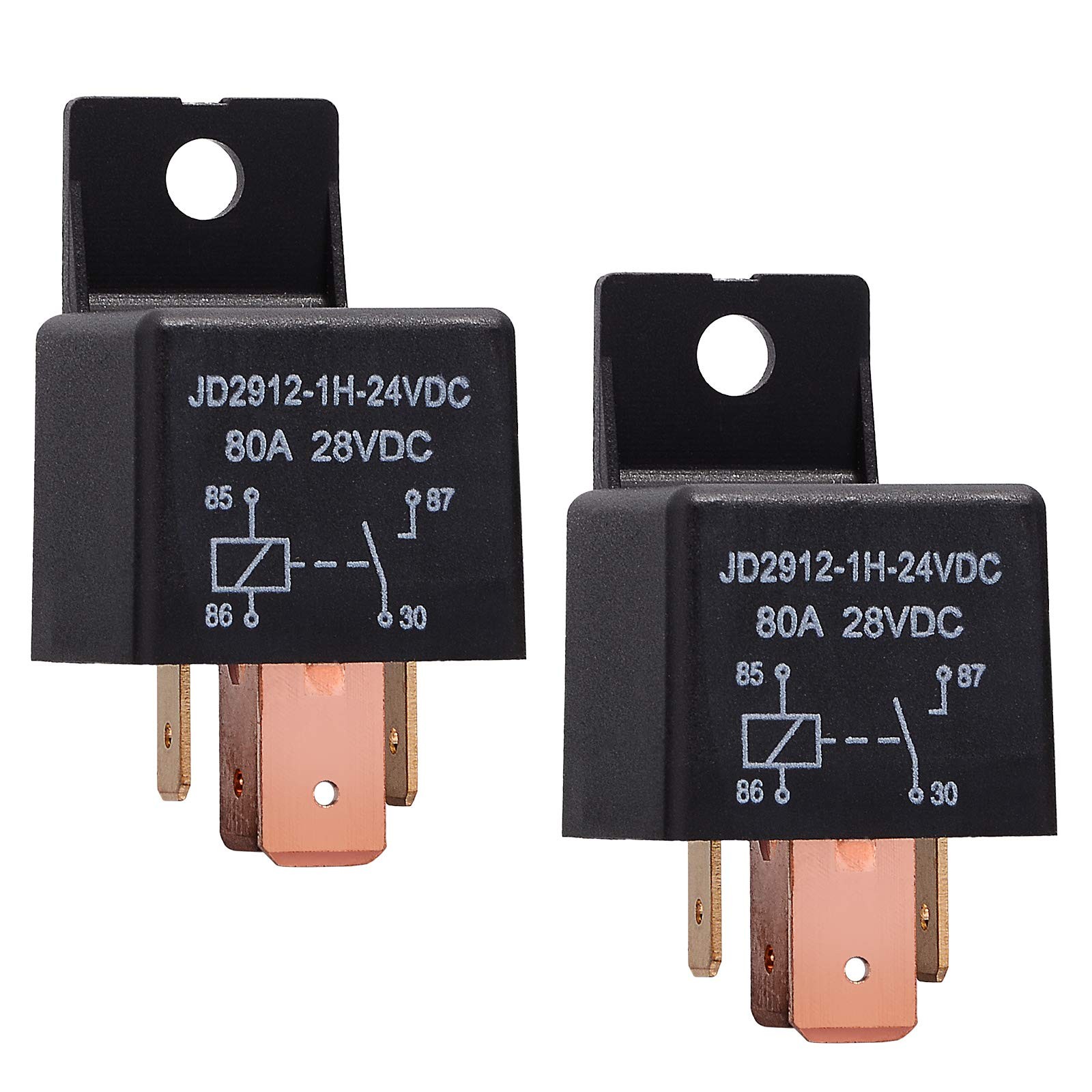 EHDIS 4-Pin Car Relay 24V 80A On/Off Normally Open Truck Boat SPST...