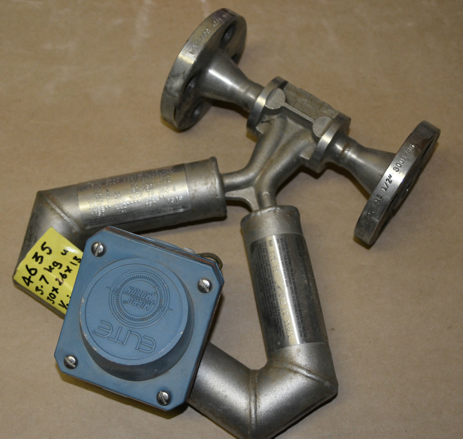 MICRO MOTION Elite Series Mass Flow Sensor CMF025M314NS 1/2"