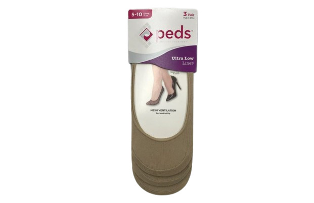 Peds Microfiber Sheer Liner, 3 Pair