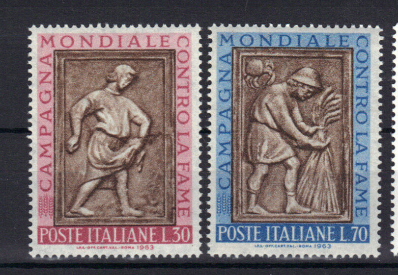 Italy 1963 Freedom From Hunger Campaign MNH SC # 871-872