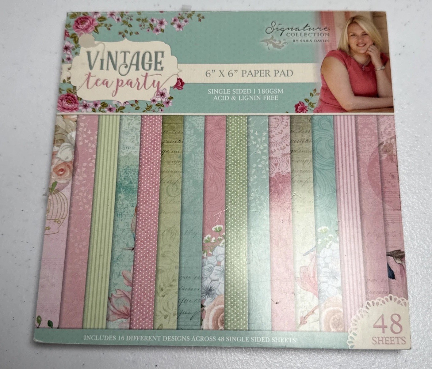 Crafters Companion Signature COLLECTION By Sara Daves Vintage Tea Party 42 Pages