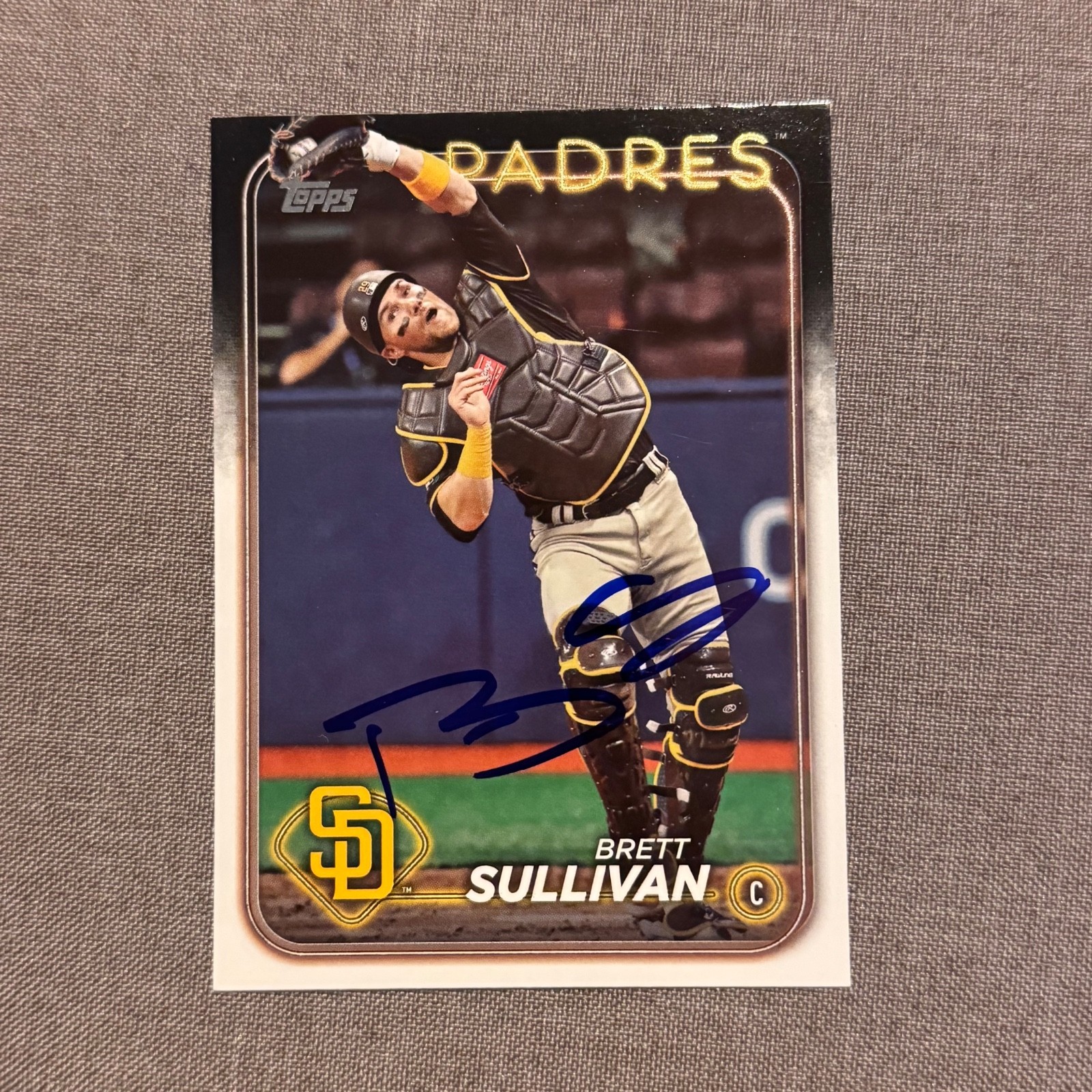 BRETT SULLIVAN Signed Autographed 2024 Topps Update Series Card RC Padres #US34