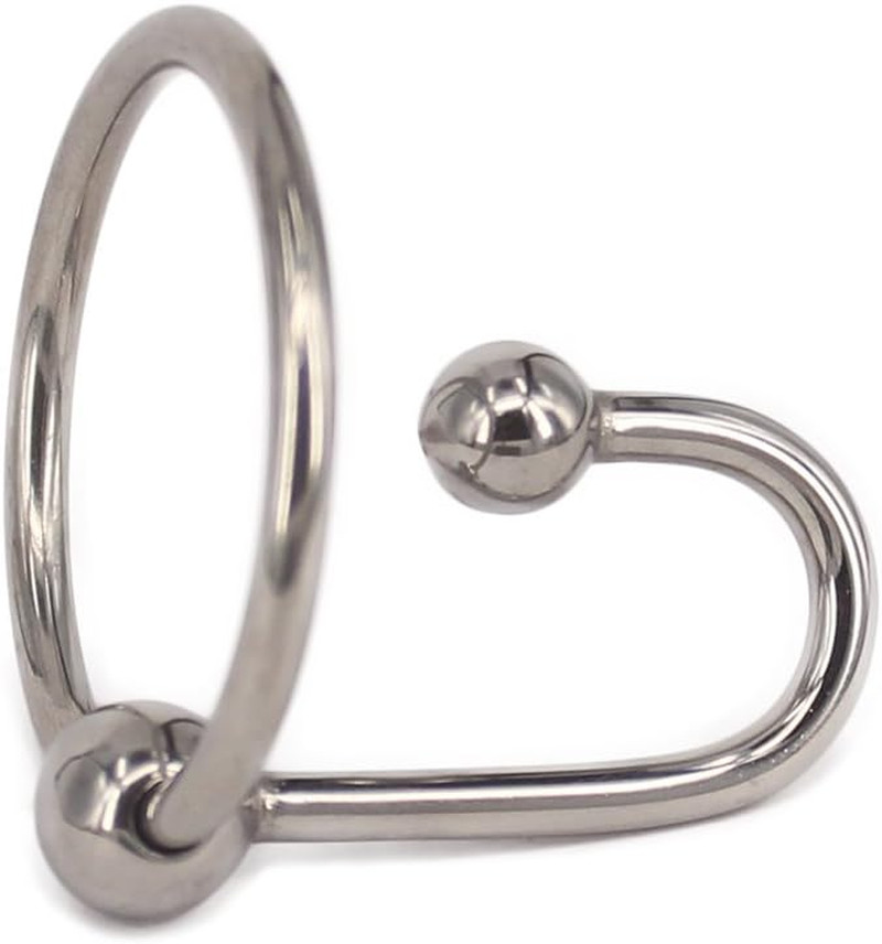 Stainless Rings with Urethral Sounds Ball
