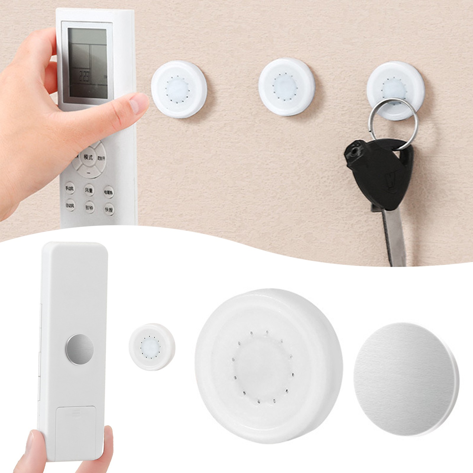 1-20PCS Set Magnetic Sticker Phone Remote Control Wall Mount Holder Storage