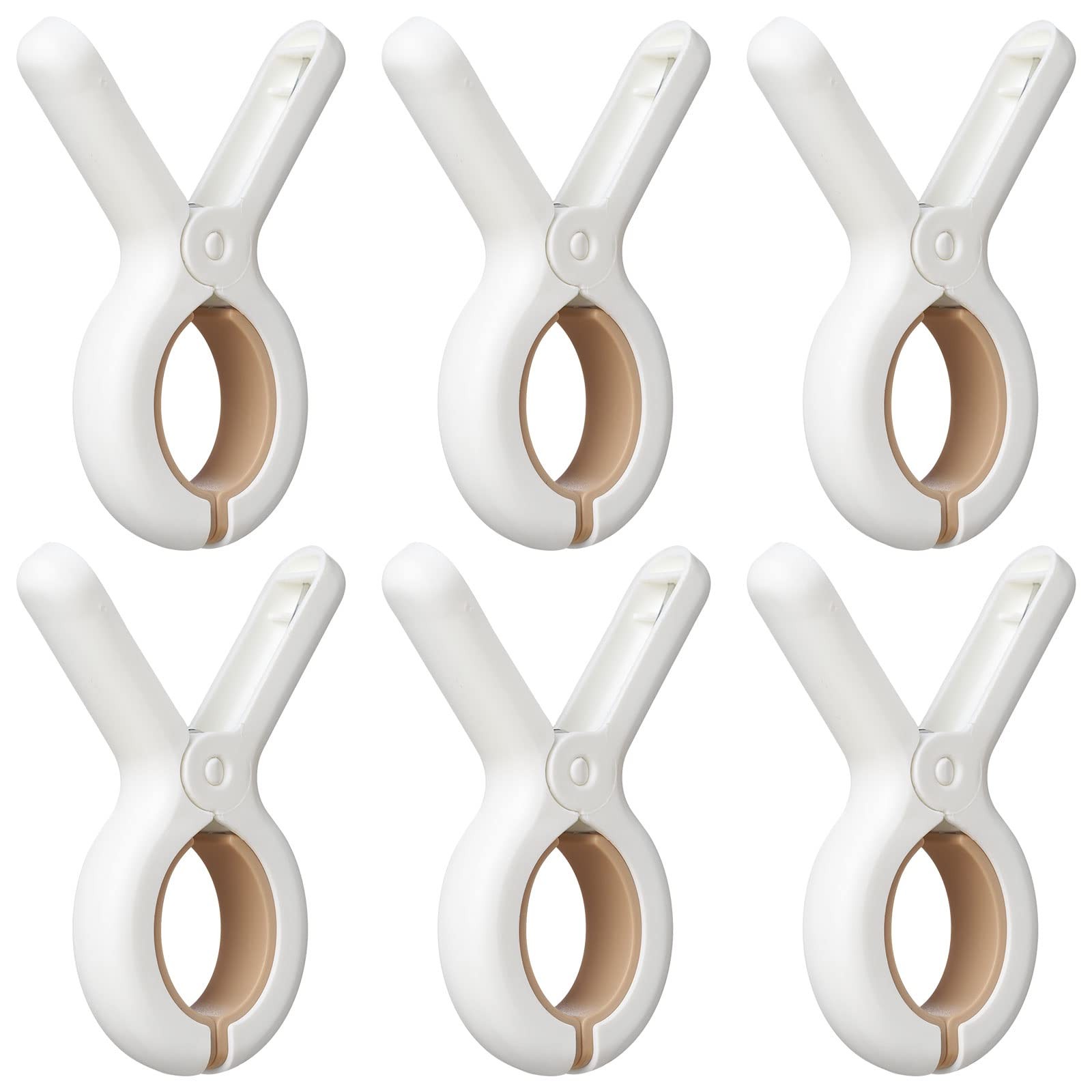 6 Pack Plastic Clothes Pins with Strong AntiRust Springs,Heavy Duty Beach Tow...