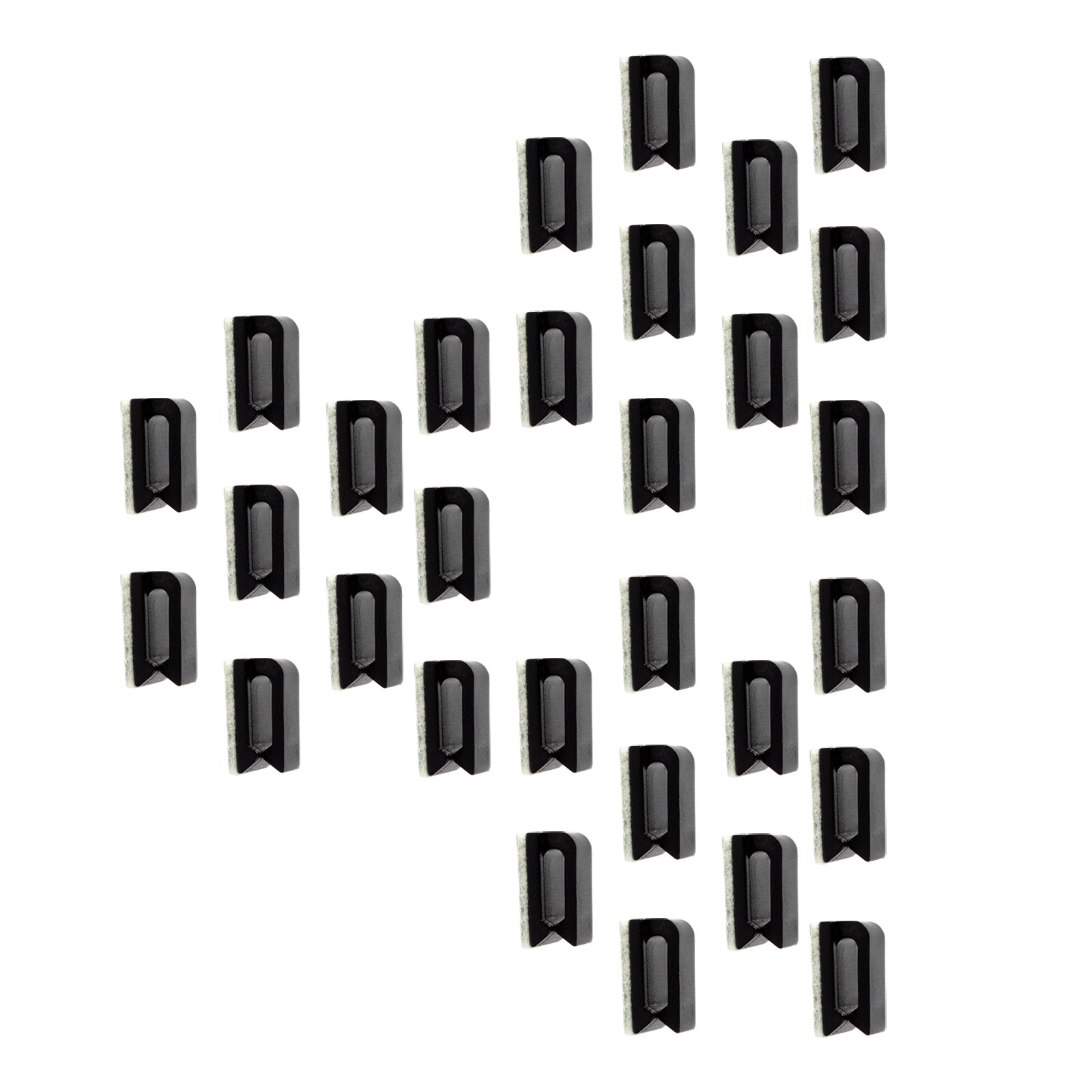 30Pcs 12*9.5*3mm Wire Clip Black Car Tie Rectangle Cable Holder DIY Tool