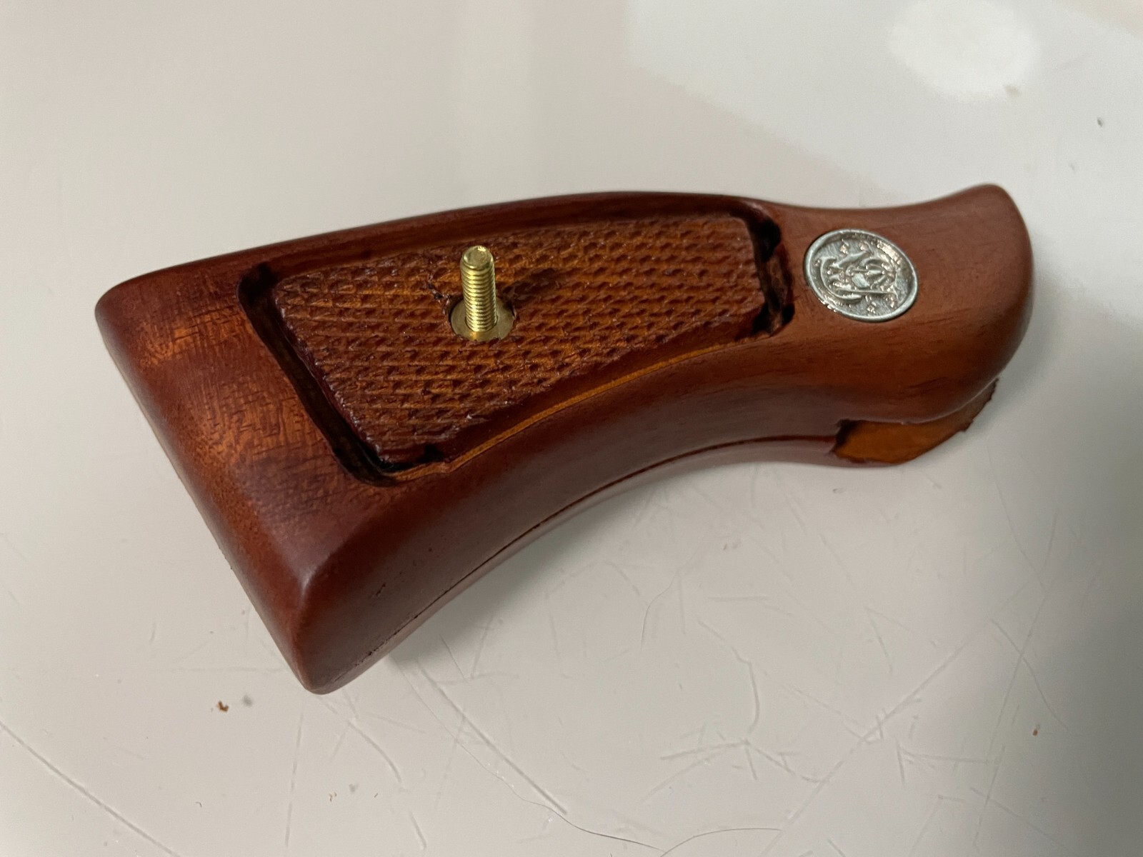 New! Hardwood Grips for S&W K/L frame Square Butt Checker Panel
