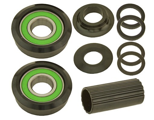 ORIGINAL ALLOY BOTTOM BRACKET SET AMERICAN 21A 19MM KIT IN BLACK.